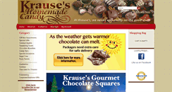 Desktop Screenshot of krausescandy.com